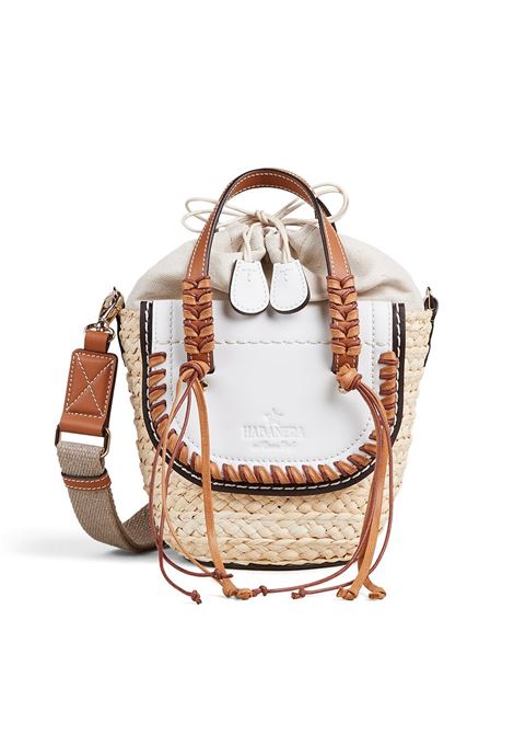 Borsa in raffia tropicana n beige e bianco Cuba Lab - donna CUBA LAB | 8056420207729